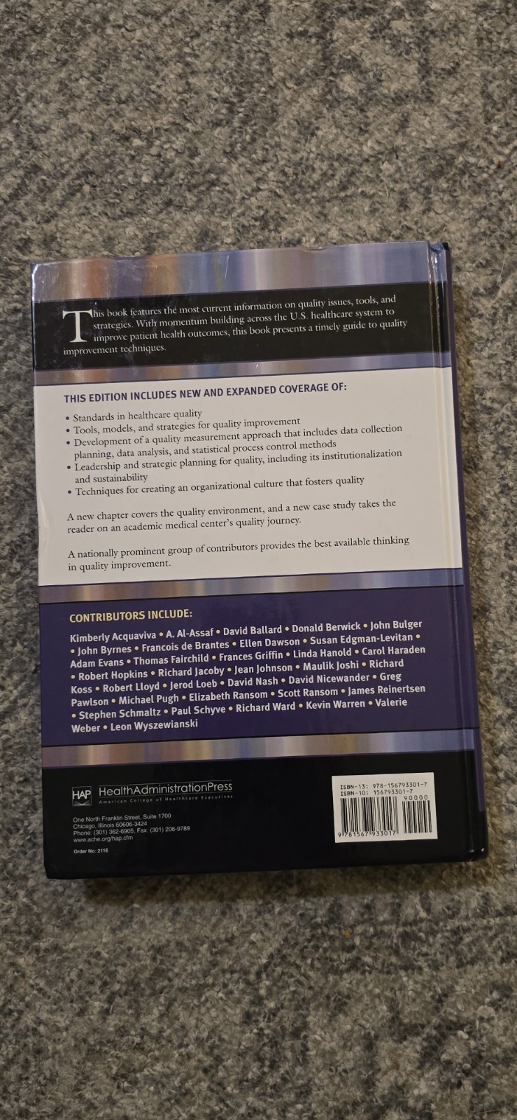 The Healthcare Quality Book 2nd Edition Ransom Joshi Nash Healthcare Management