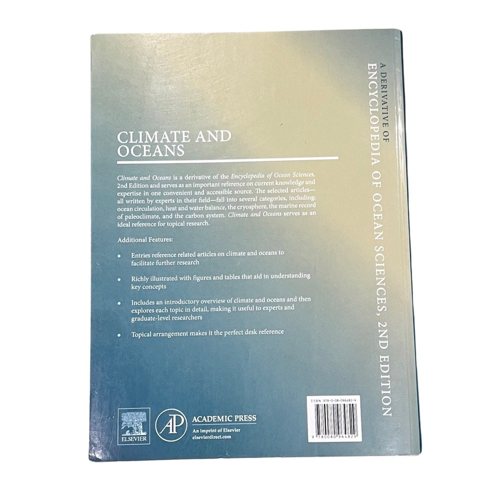 Climate and Oceans Karl Turekian 2nd Edition VG Oceanography Textbook Paperback