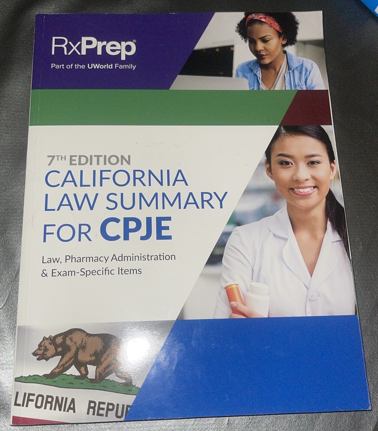RxPrep California Law Summary for CPJE, 7th Edition (Like New)