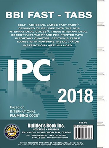 2018 International Plumbing Code (IPC) Fast Tabs by Builders Book Inc