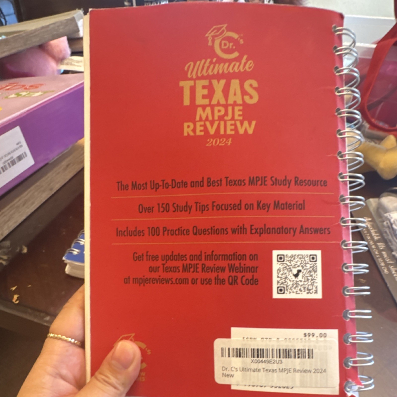 Dr. C’s Texas MPJE Review 2024 by Gary Cacciatore Ring/Wire Bound Guide