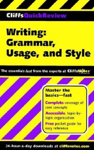 CliffsQuickReview Writing: Grammar, Usage, and Style – Paperback – GOOD