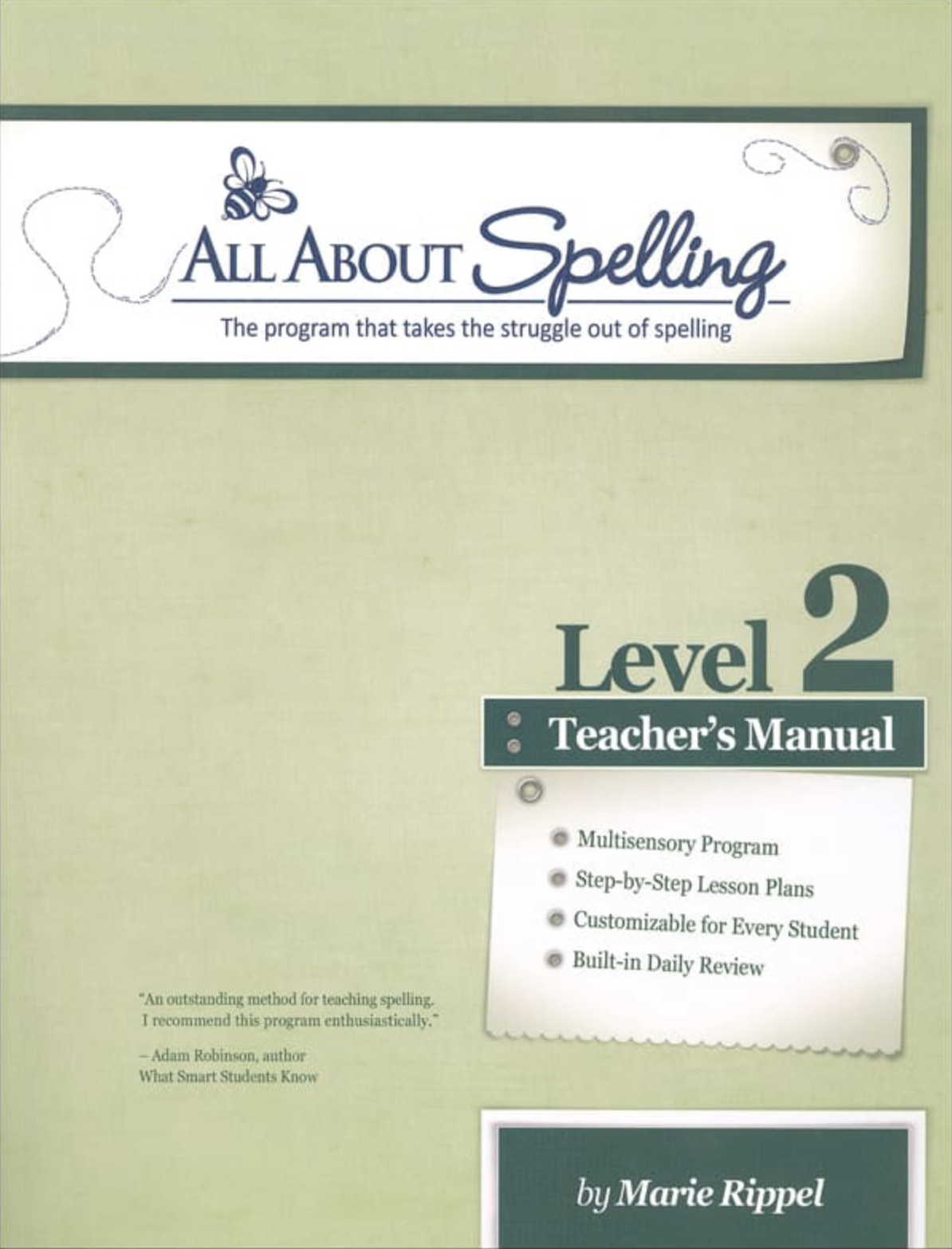All About Spelling Level 2 Teachers Manual – by Marie Rippel – 2015 – NEW