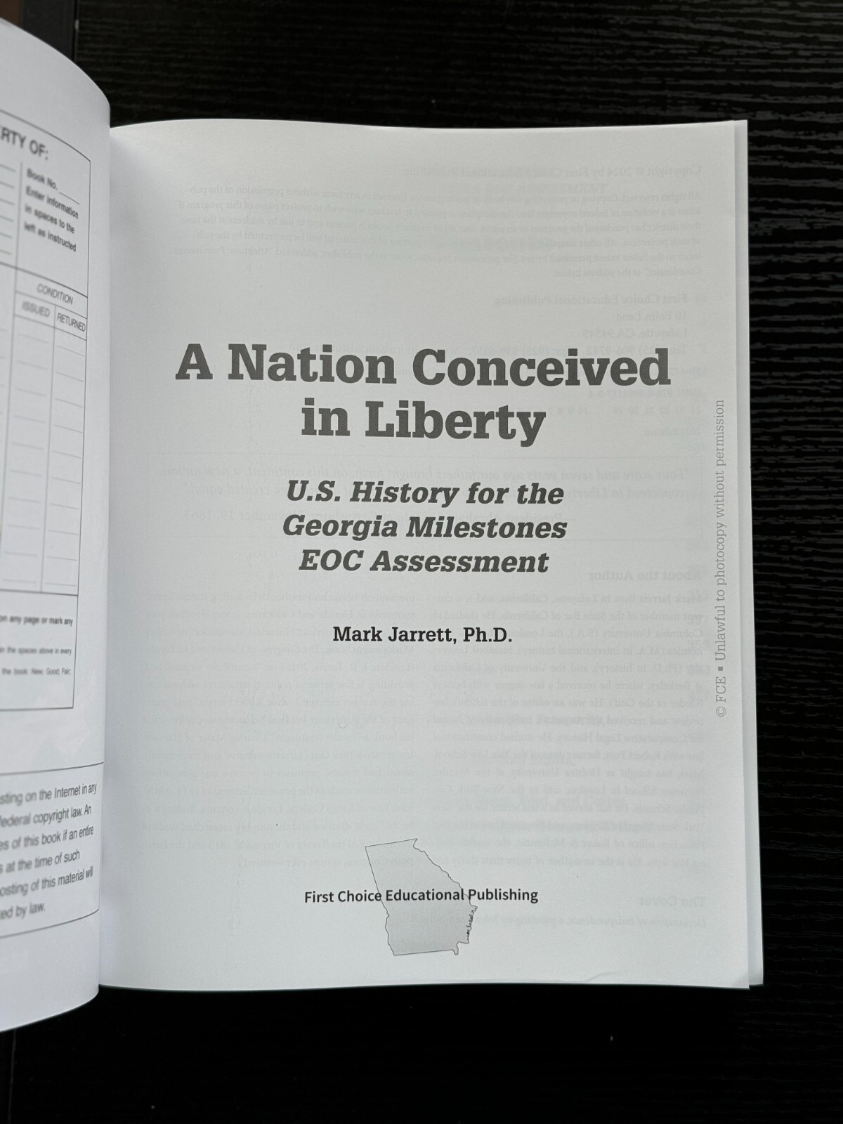 A Nation Conceived in Liberty : U. S. History for the Georgia EOC Assessment