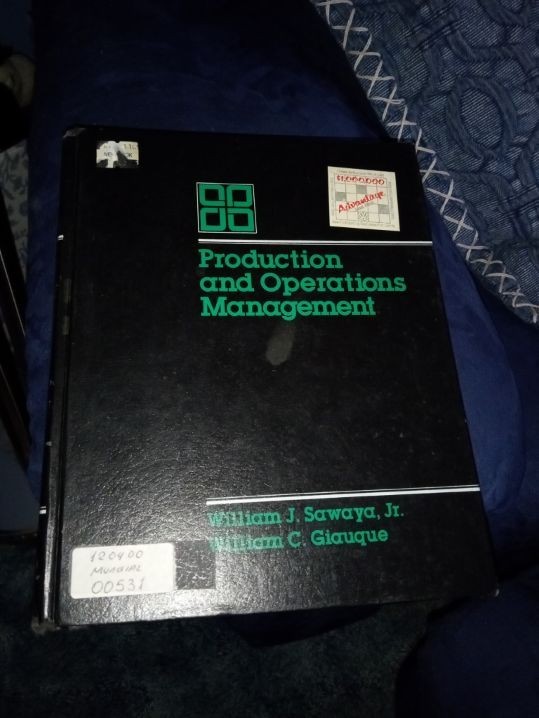 Production and Operations Management – Hardcover By Sawaya