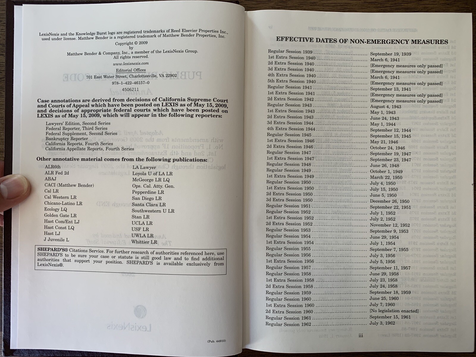 Deering’s California Codes Annotated Public Resources Lexis Nexis HB Law Book