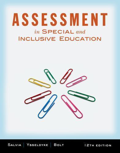 Assessment: In Special and Inclusive Educ- 9781111833411, paperback, John Salvia