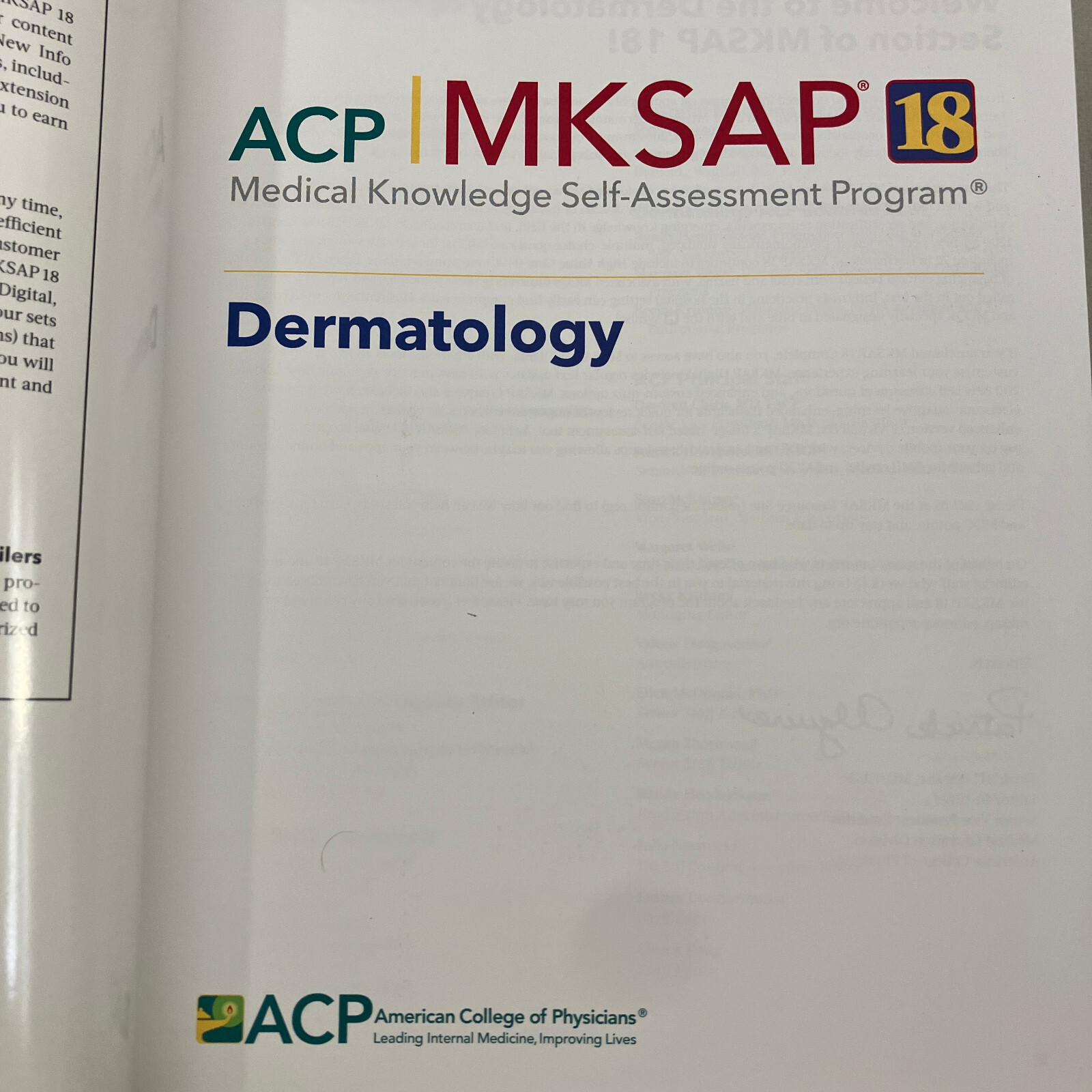 ACP MKSAP 18 Part A from American College of Physicians 2018 6 TPB Book Box Set