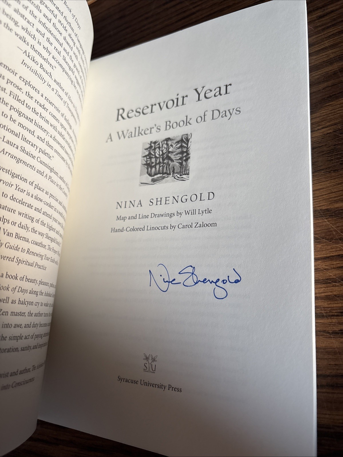 New York State Series Reservoir Year: A Walker’s Book of Days / Signed! Shengold