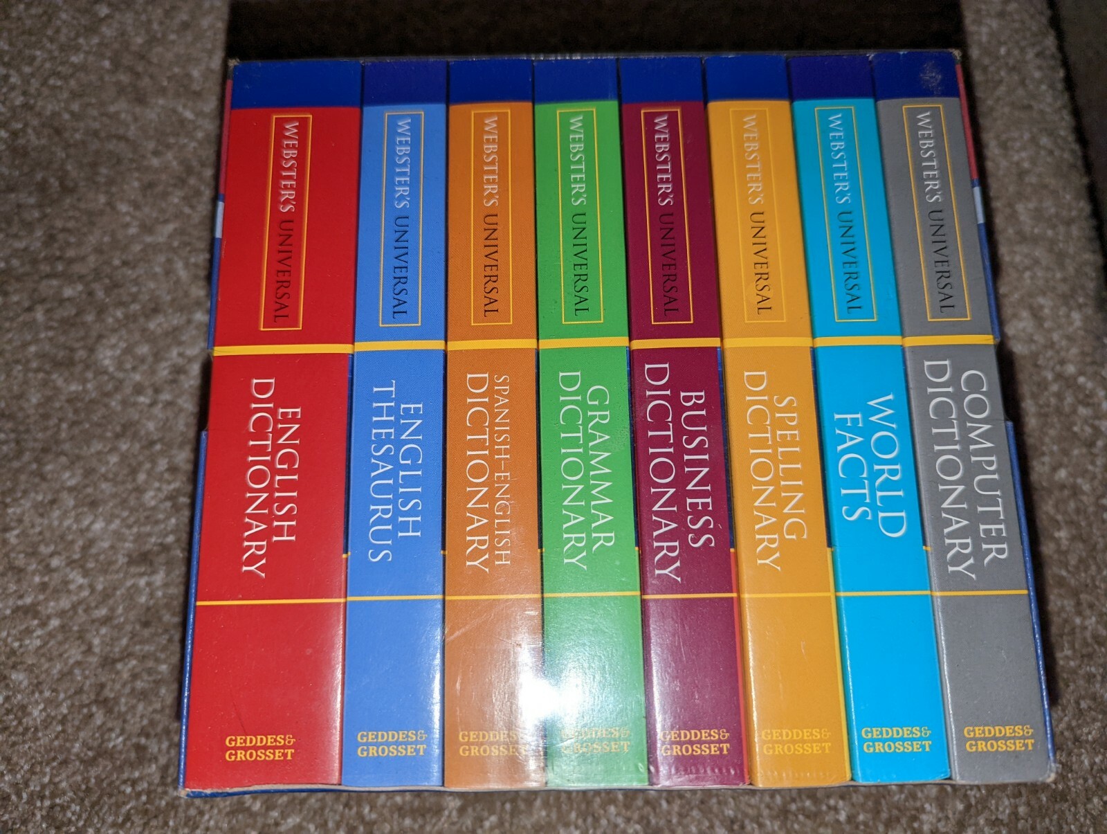 Webster’s Universal Desk Reference Book Set – 8 Volumes for Home School Office