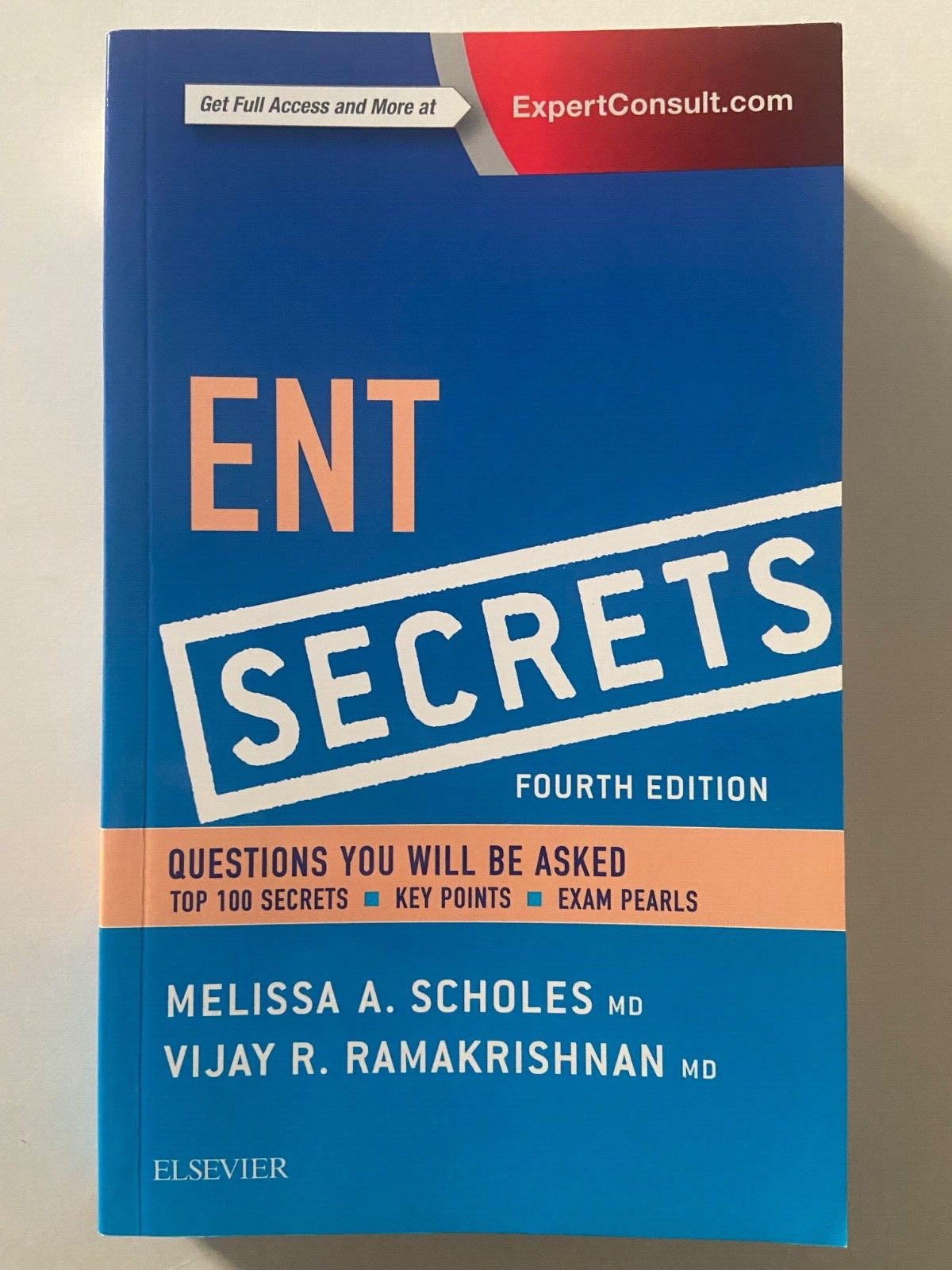 ENT Secrets 4th Fourth Ed. by Vijay R. Ramakrishnan ~ INCLUDES UNSCRATCHED CODE