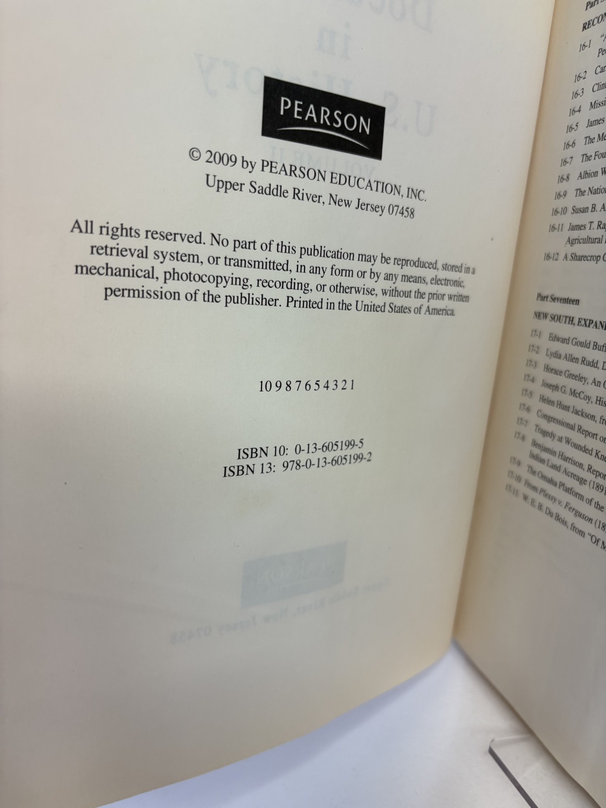 Primary Source: Documents in U.S. History Volume II by Pearson Education 2009