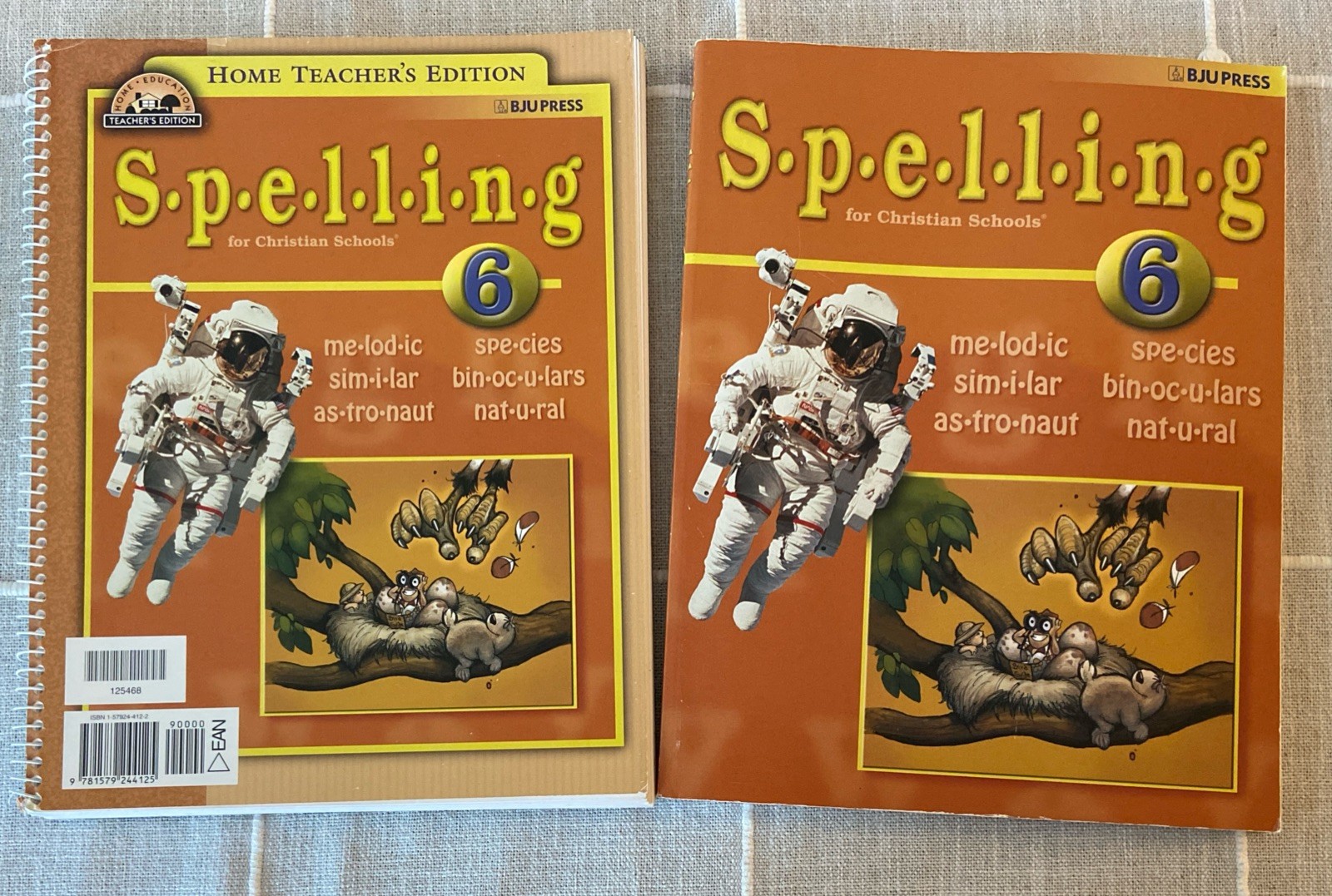 Lot 2 BJU Spelling 6 6th Grade LIKE NEW TEACHER’s EDITION + STUDENT WORKTEXT