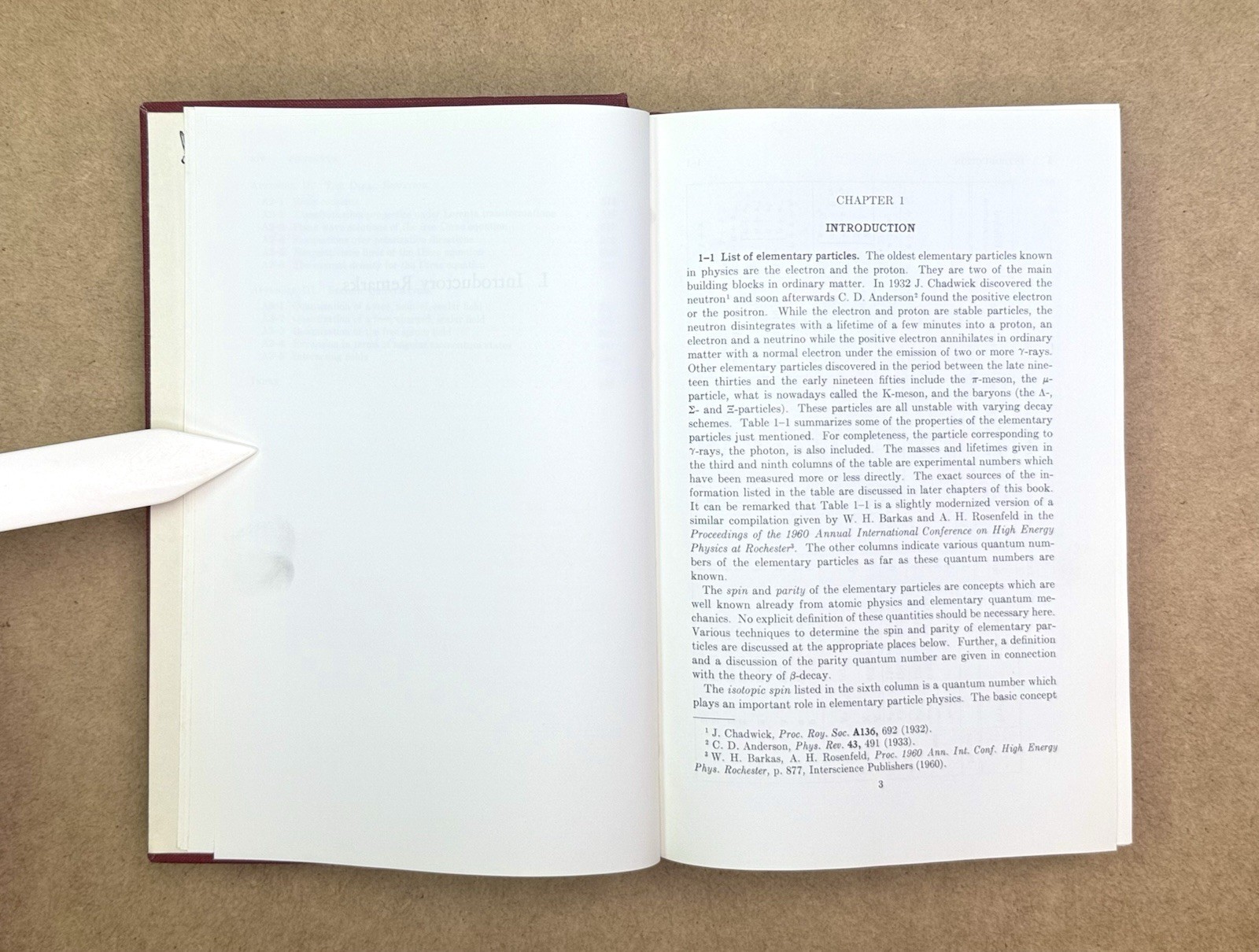Vintage 1964 Elementary Particle Physics 1st Edition by Källén HCVG