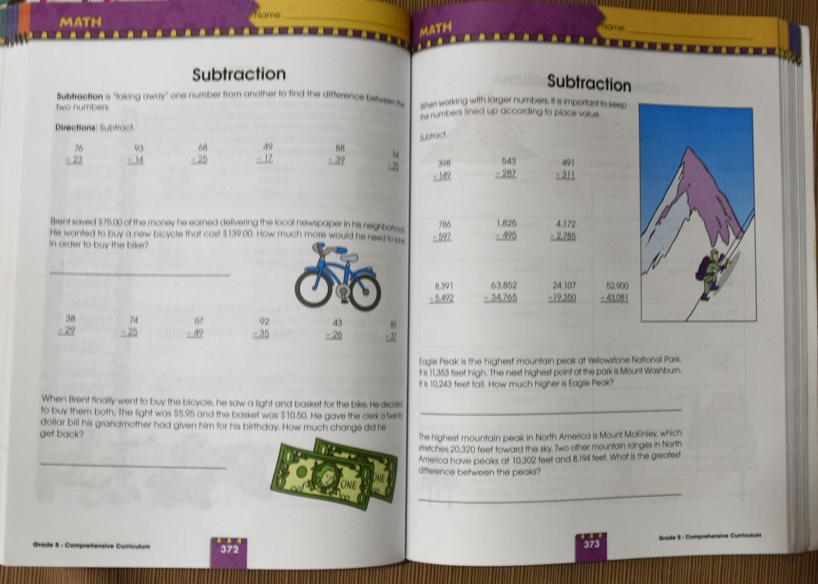 Comprehensive Curriculum Workbooks Grade 5 Ages 10 to 11 Mead Math Workbooks