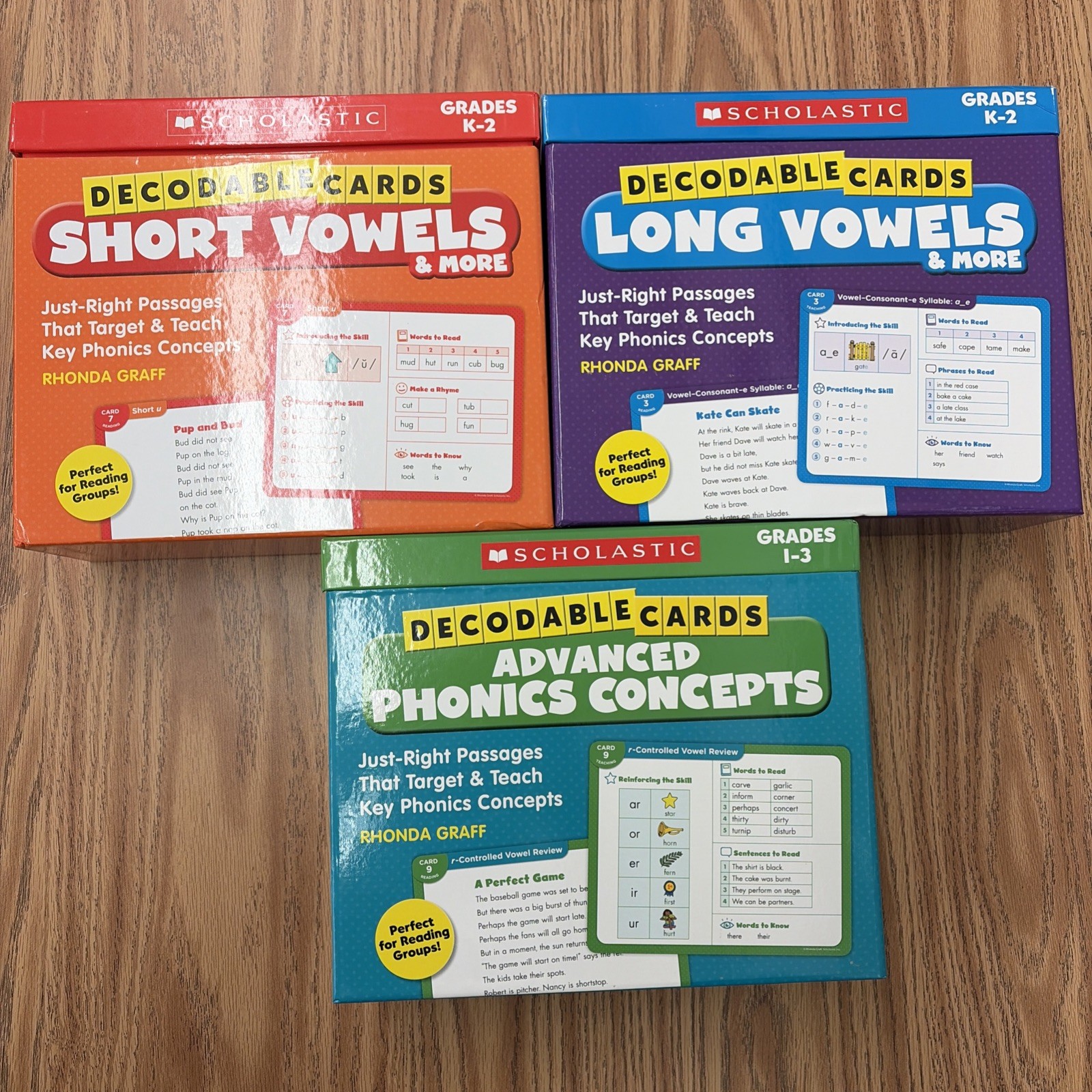 Scholastic Decodable Cards Grades K, 1,2, 3 Lot 3