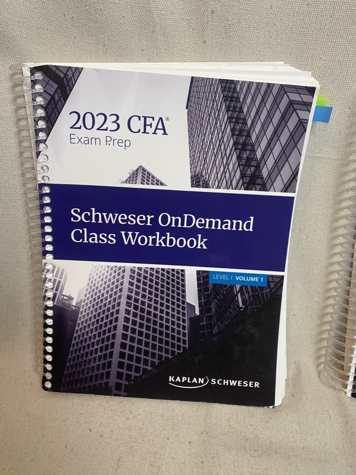 CFA 2023 Exam Prep Kaplan Schweser onDemand Class Workbook Level I, Volume I+II