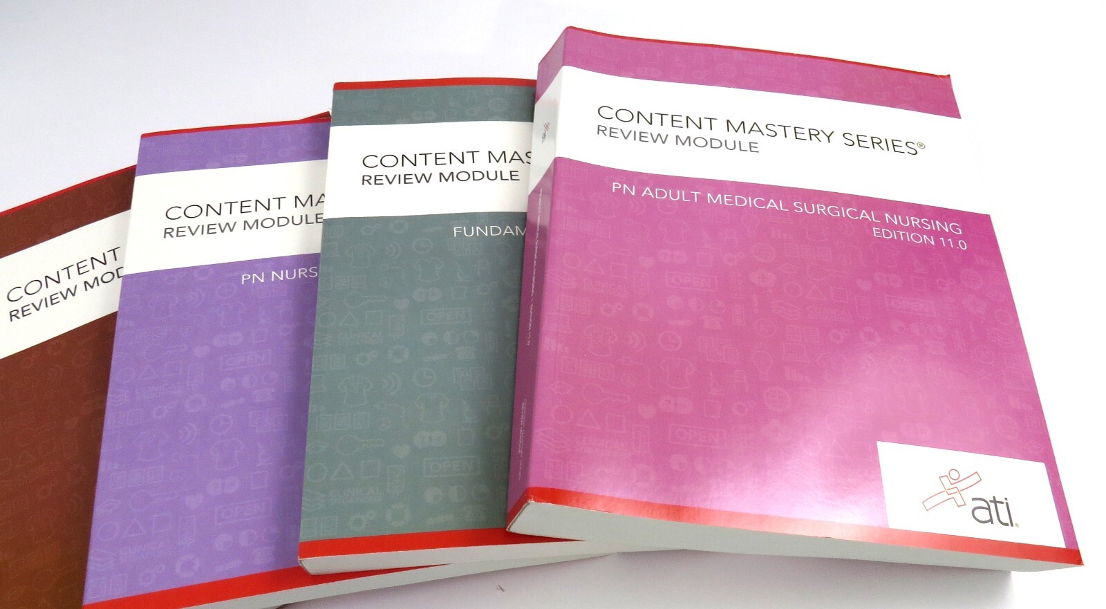 ATI Content Mastery Series Nursing Education Books, Mixed Lot of 6, Read