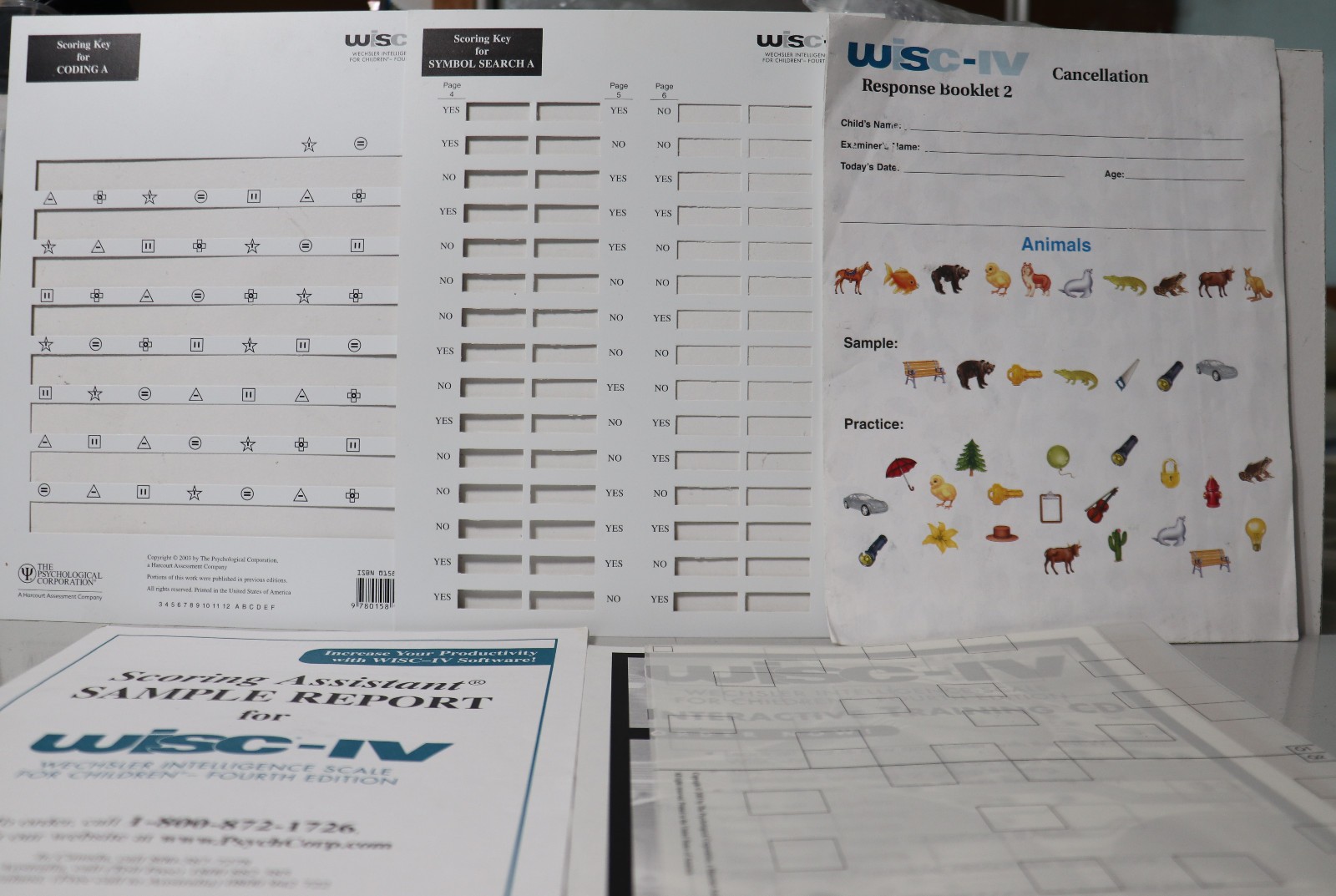 Wechsler Intelligence Scale for Children WISC-IV Complete Kit Scoring Assistant