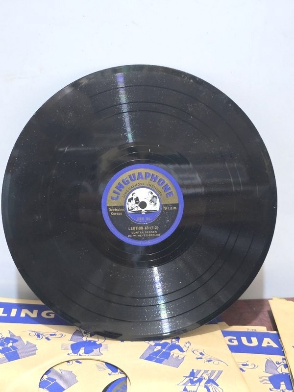 Linguaphone Deutscher Kursus Language Learning Set Vinyl Books In Case ألماني