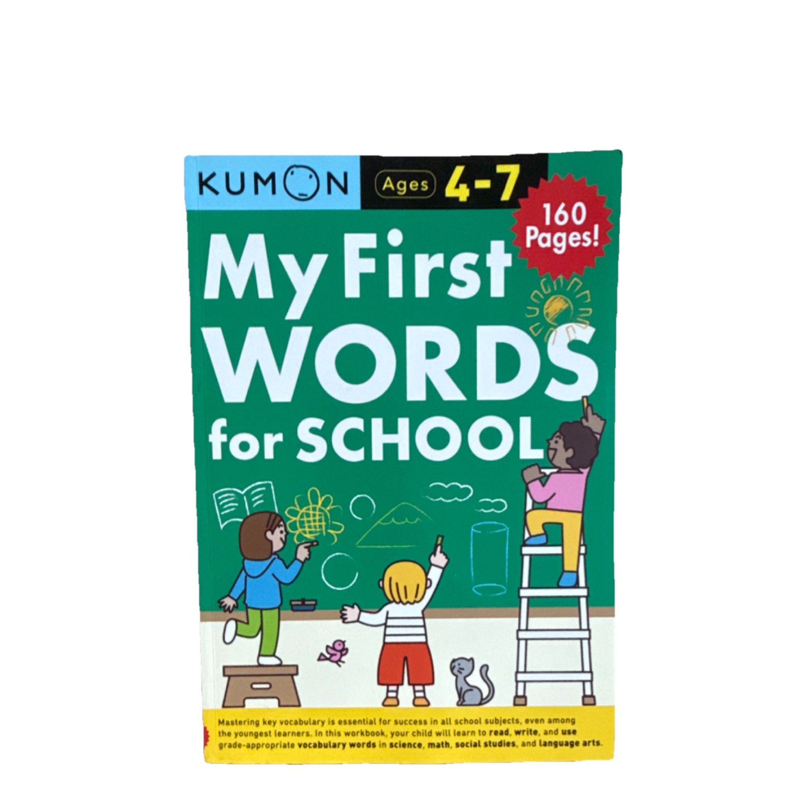 KUMON My First Words for School Study Guide Book Ages 4-7, 160 Pages, Elementary