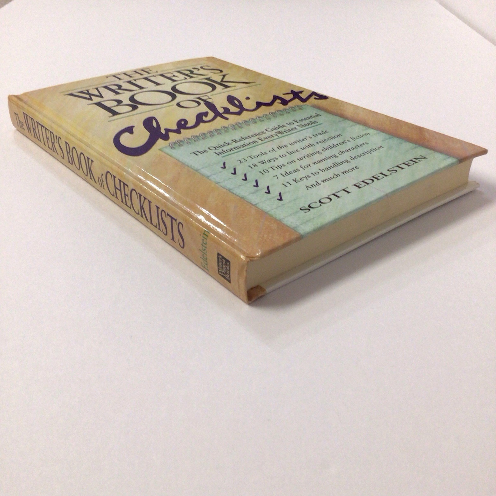 The Writer’s Book of Checklists by Scott Edelstein (Hardcover, 1991) – READ