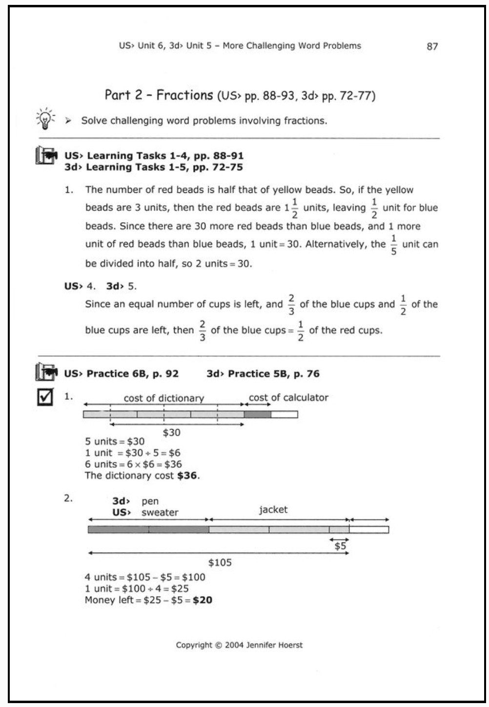 Primary Math US 6B Home Instructor Guide 3rd ed Hoerst 6th Gr homeschool