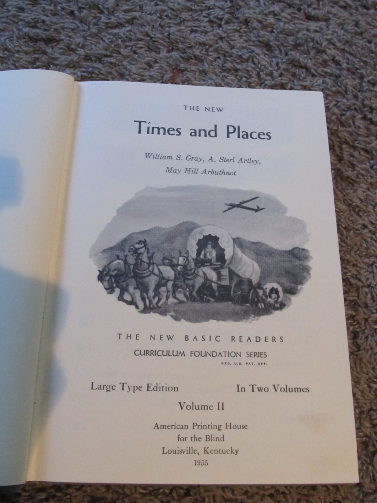 Dick & Jane Basic Readers THE NEW TIMES AND PLACES Large Type Edition V 2 1955