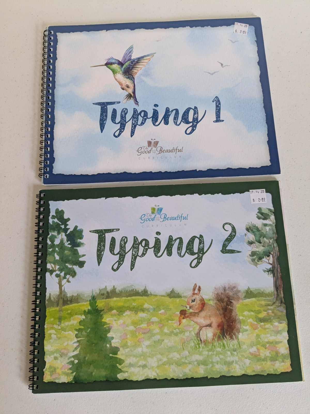 The Good and the Beautiful TYPING 1 & 2 Homeschool Curriculum Spiral Bound SET