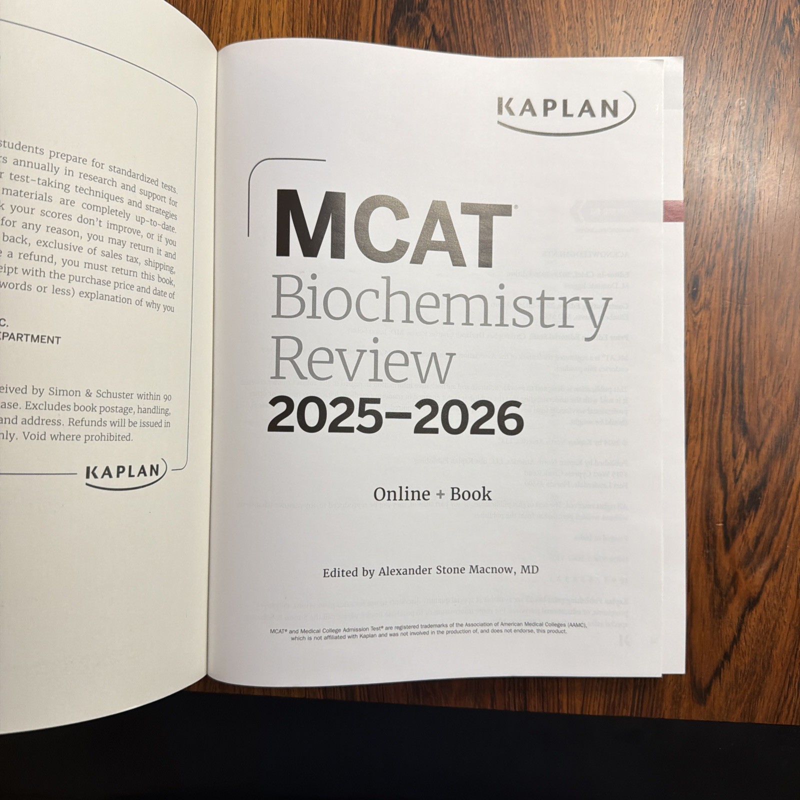 MCAT 2025-2026 kaplan books (Biochem, Biology, Chemistry, Organic chem, Physics)
