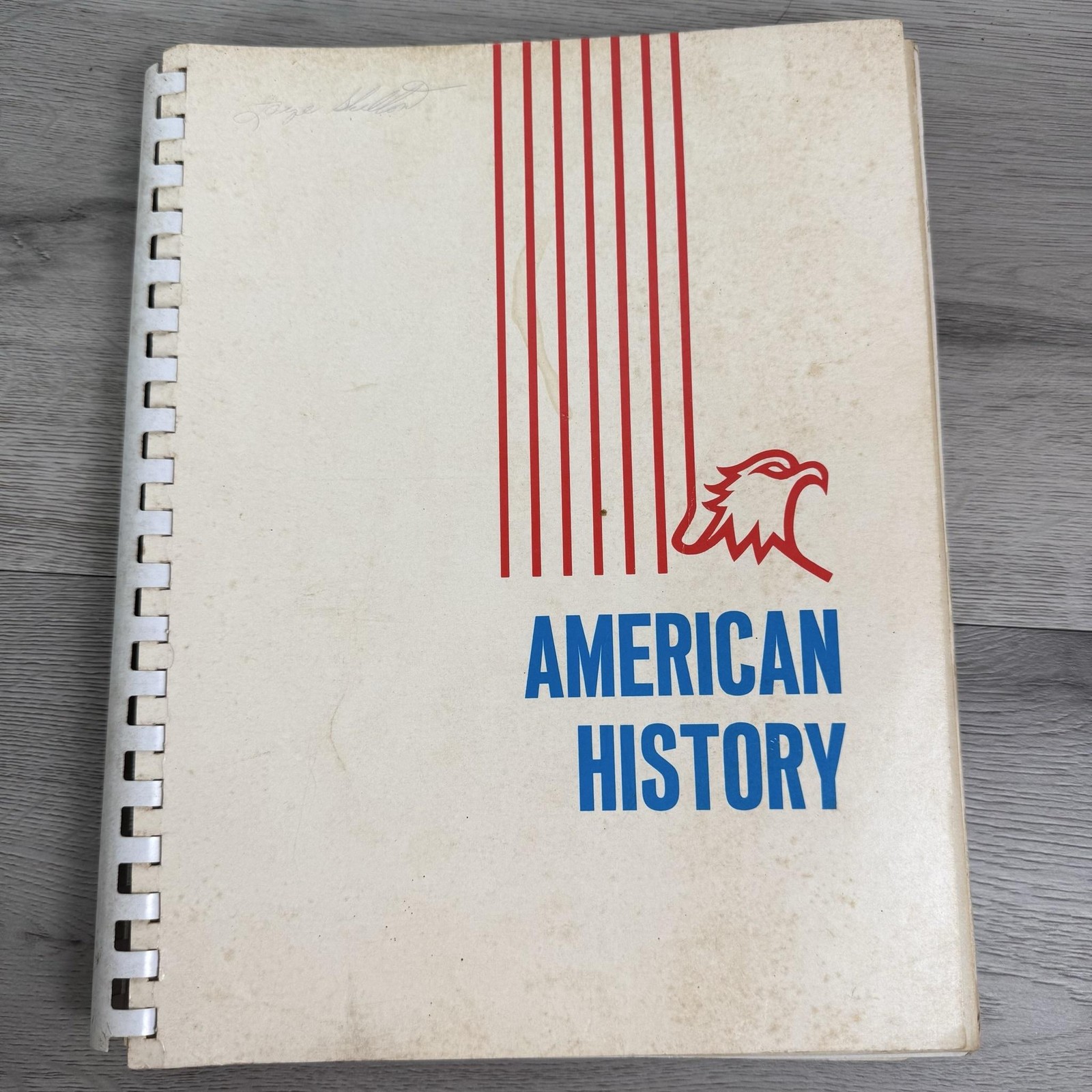 Vintage 1967 American History Crowell Collier Macmillan Spiral Textbook USA