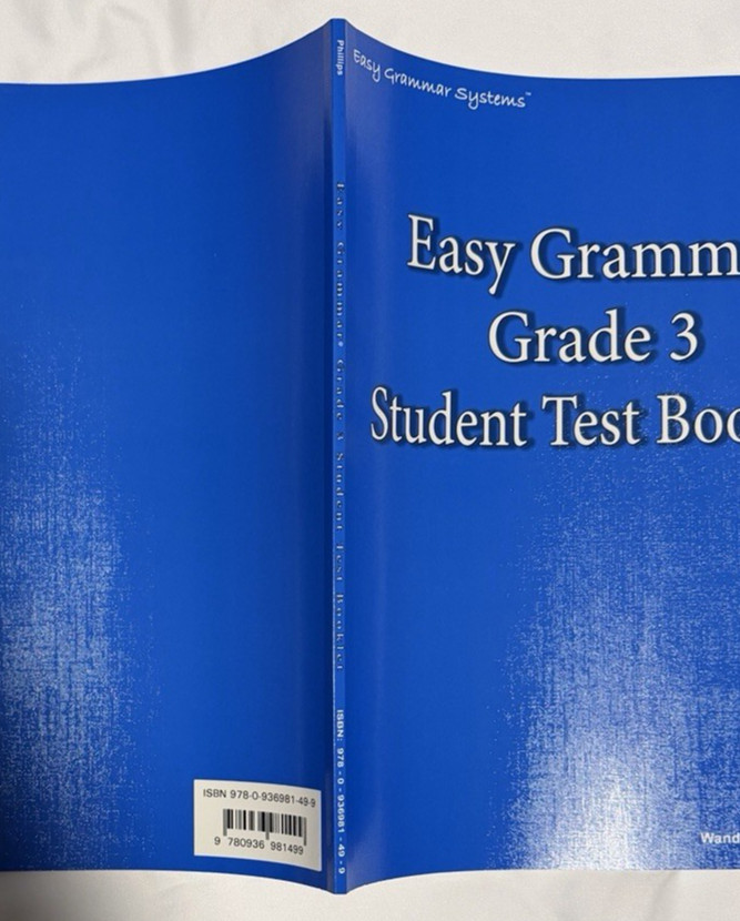 Easy Grammar Grade 3 Teacher Edition & Student Test Booklet-Pre Owned