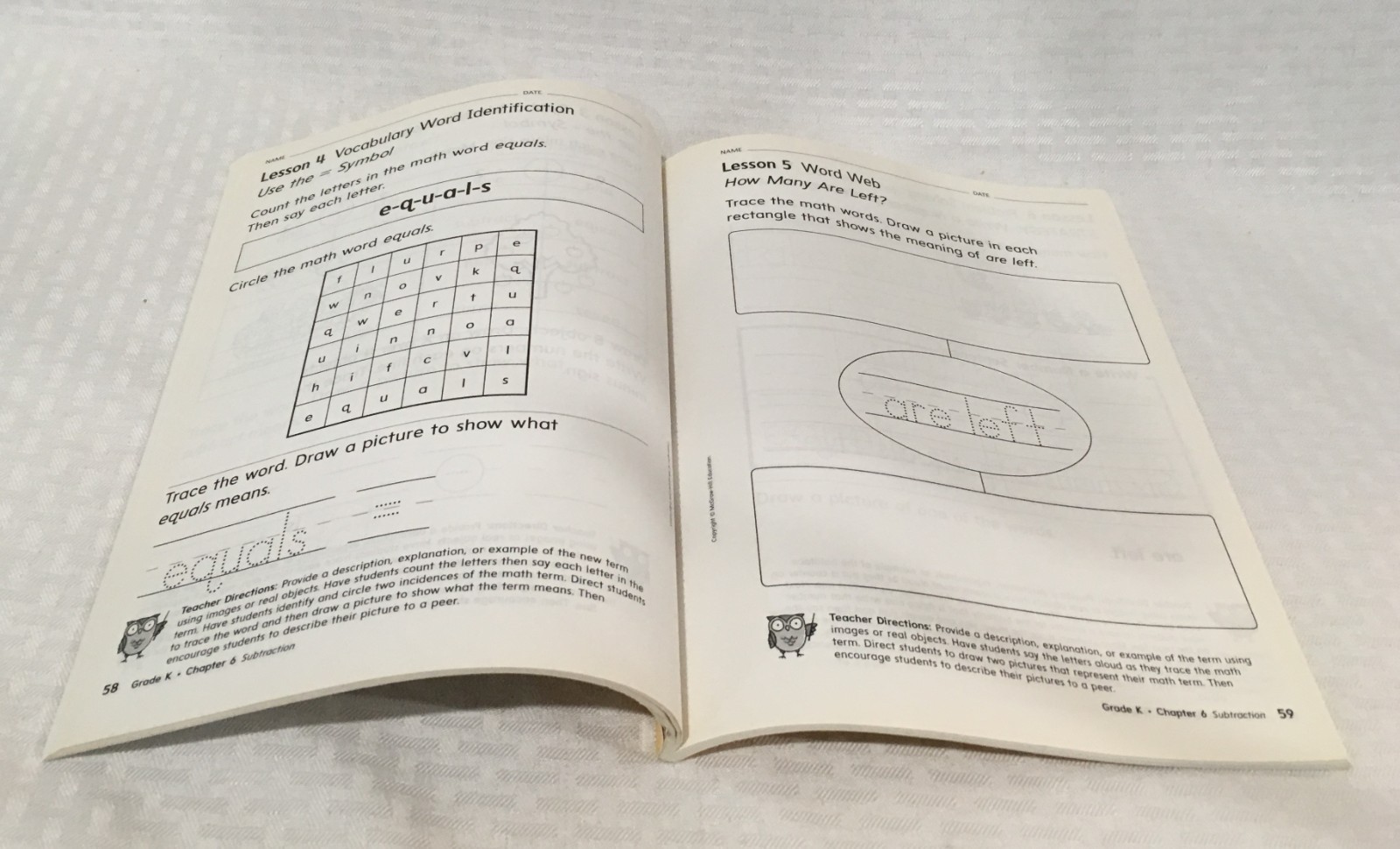 MCGRAW HILL / MY MATH / INTERACTIVE GUIDE / STUDENT WORKBOOK/ KINDERGARTEN