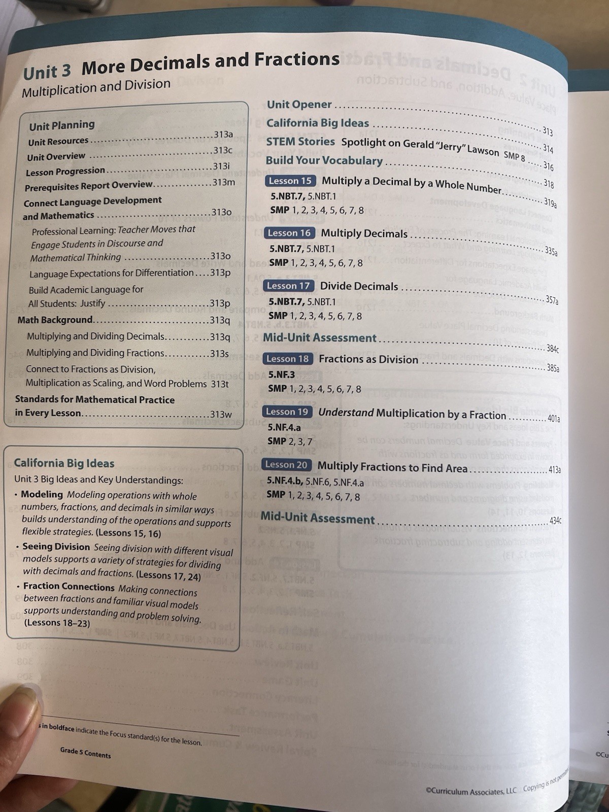Curriculum Associates California, Grade 5, Guia Del Maestro En Español , Vol 1