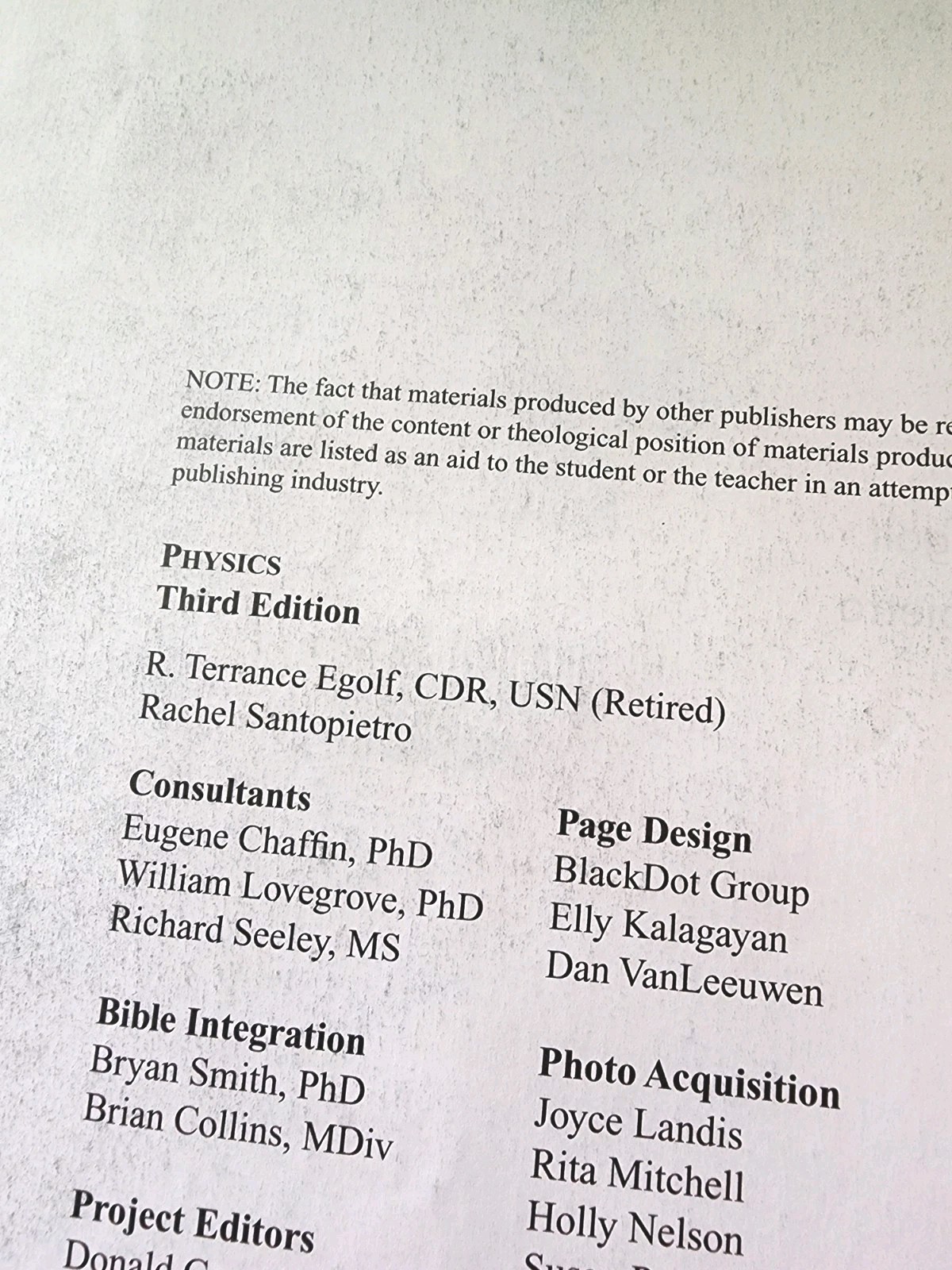 BJU Physics Student Textbook 3rd Edition Bob Jones Press High School Science