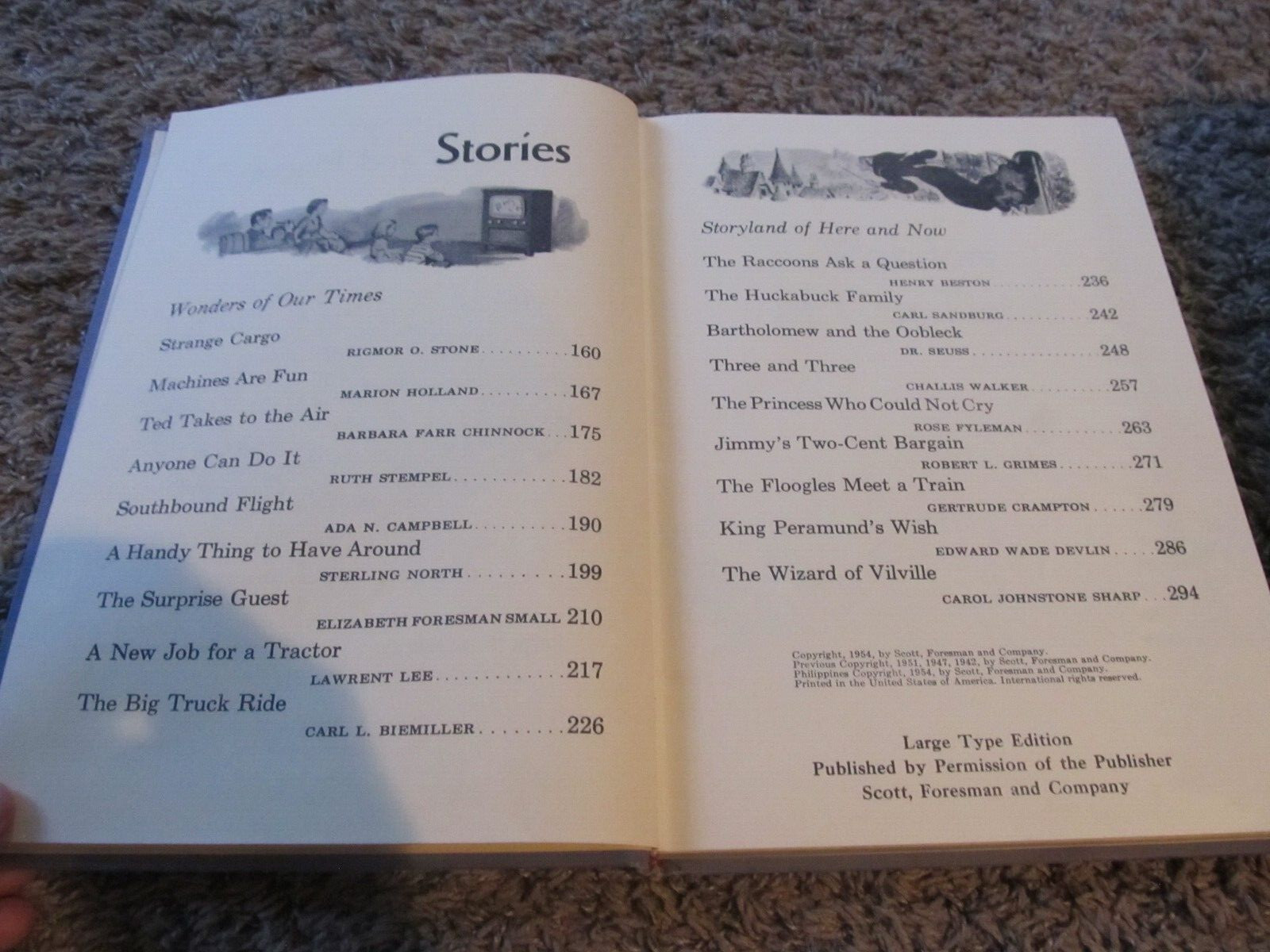 Dick & Jane Basic Readers THE NEW TIMES AND PLACES Large Type Edition V 2 1955