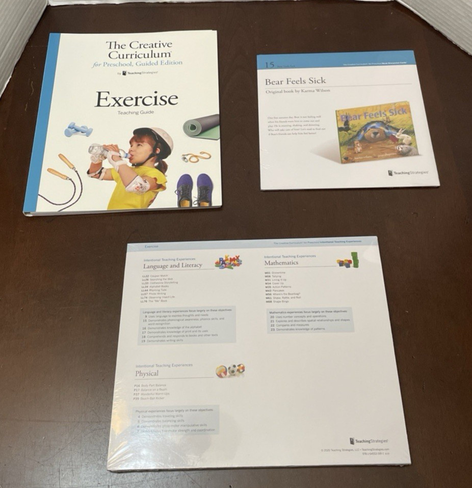 Creative Curriculum Preschool Exercise Study Set Guided Edition Discussion Cards