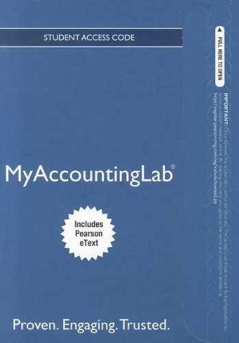 NEW MyLab Accounting with Pearson eText — – Cards, by Kaplan Robert S.; – New r
