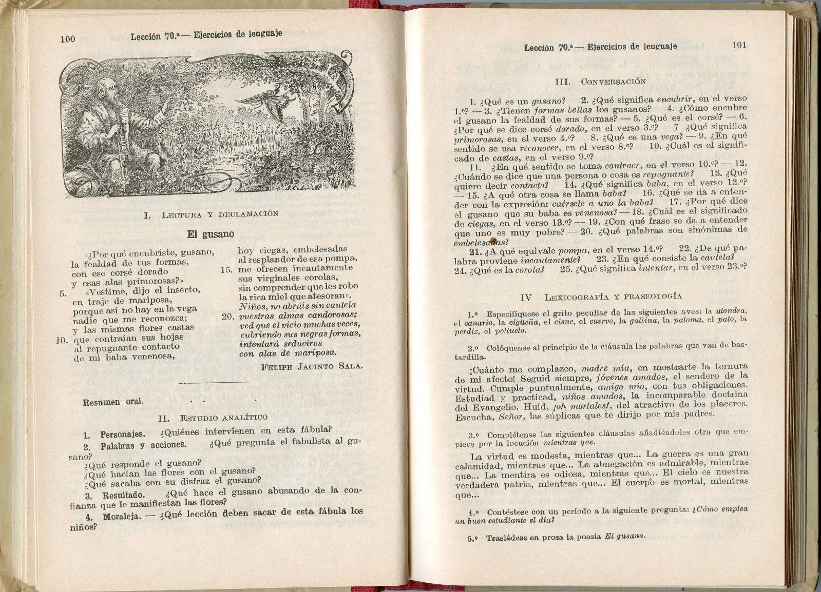 LENGUA ESPAÑOLA SEGUN Vintage School Book Libro Texto Colegio 195?, 272 Pages VG