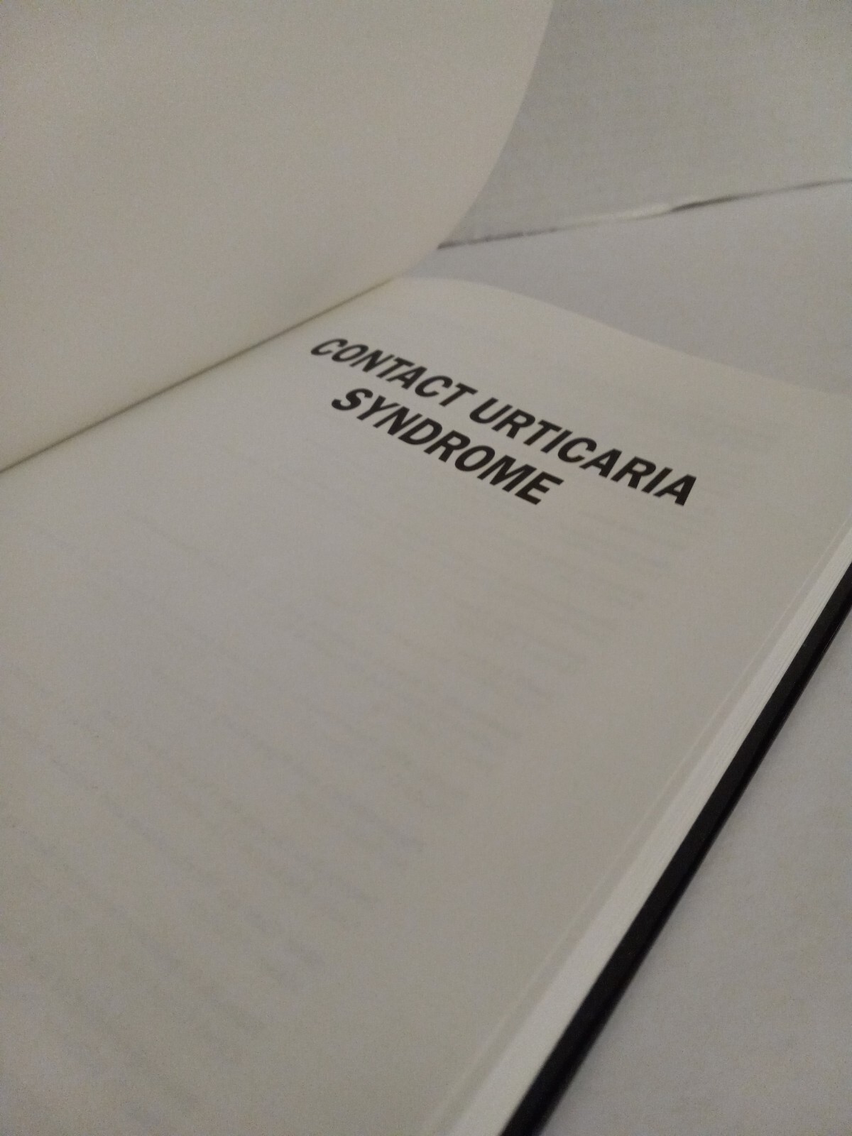 Contact Urticaria Syndrome (Dermatology: Clinical & Basic Science) 1997