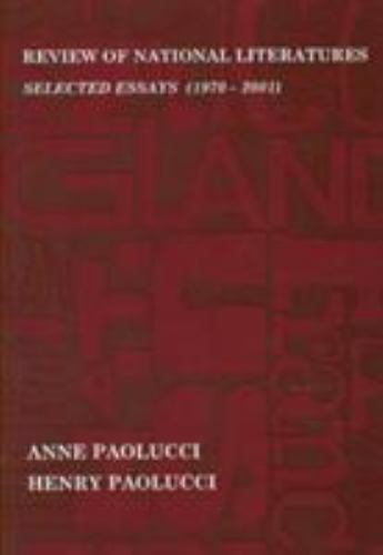 Review of National Literatures: Selected Essays (1970 – 2001) –