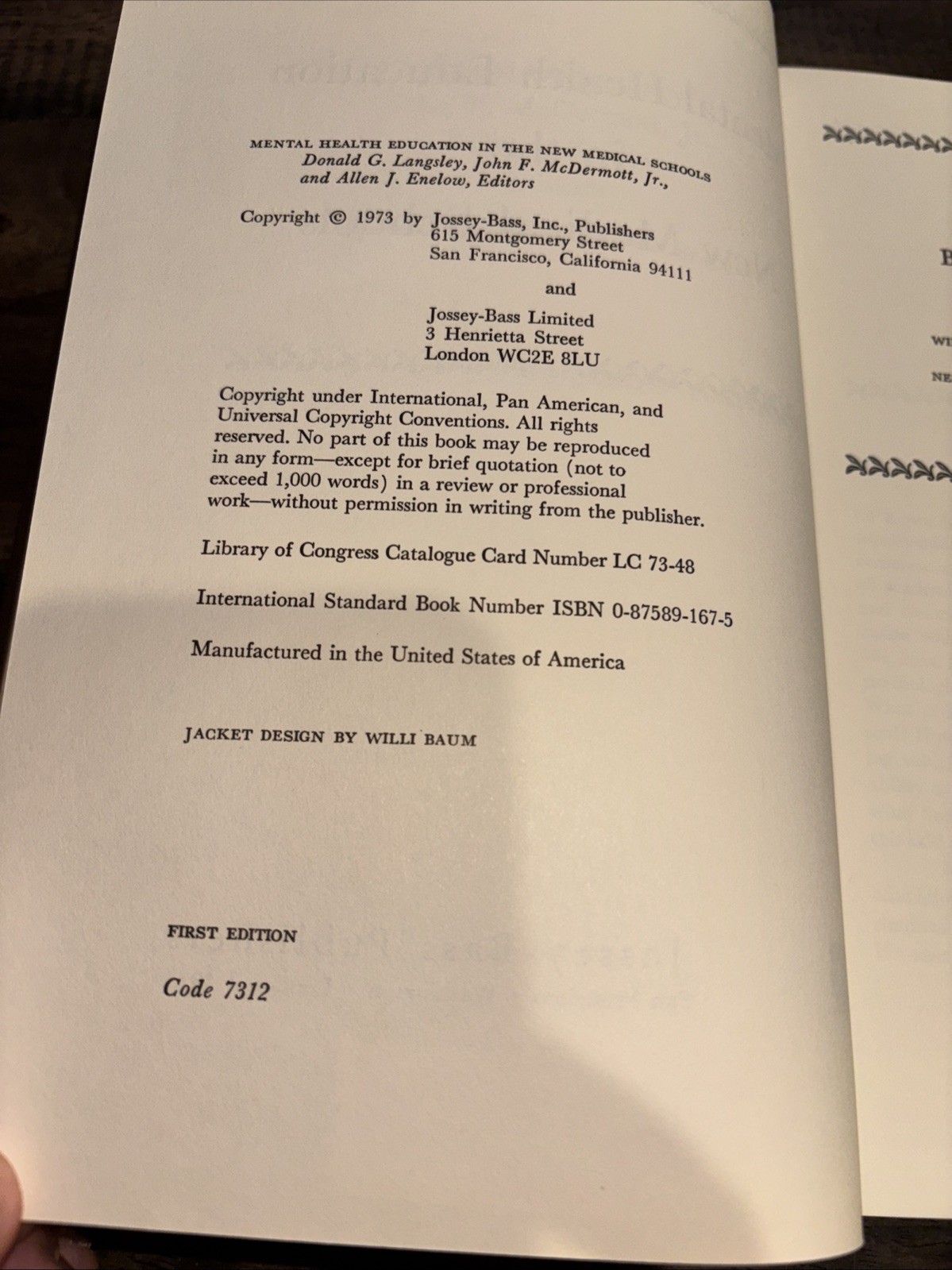 Mental Health Education In The New Medical Schools 1st Edition 1973 Hardcover