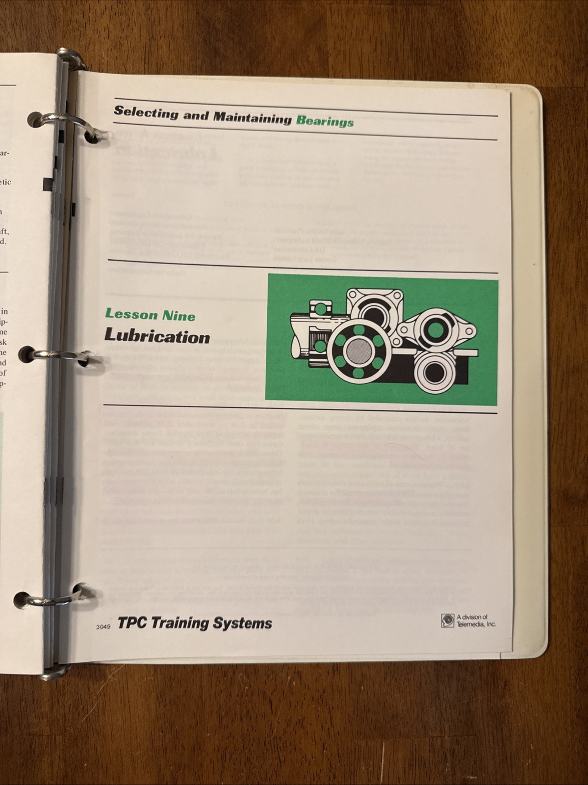 TPC Training Systems Selecting and Maintaining Bearings 304 Manual Mechanical