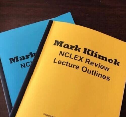 2023 NCLEX Review Notes with shared Mark Klimek Blue & Yellow Book Cd Bundle NEW