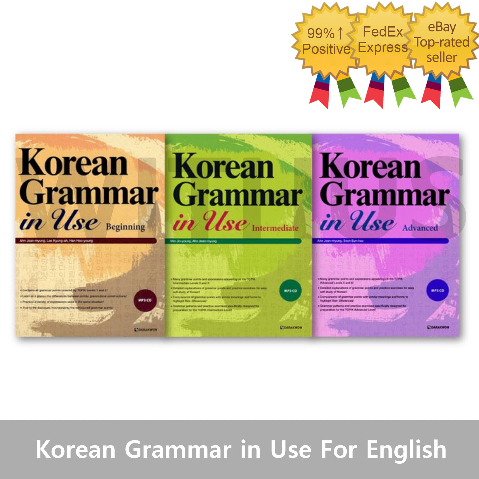 Korean Grammar in Use Beginning to Early Intermediate + Intermediate + Advanced