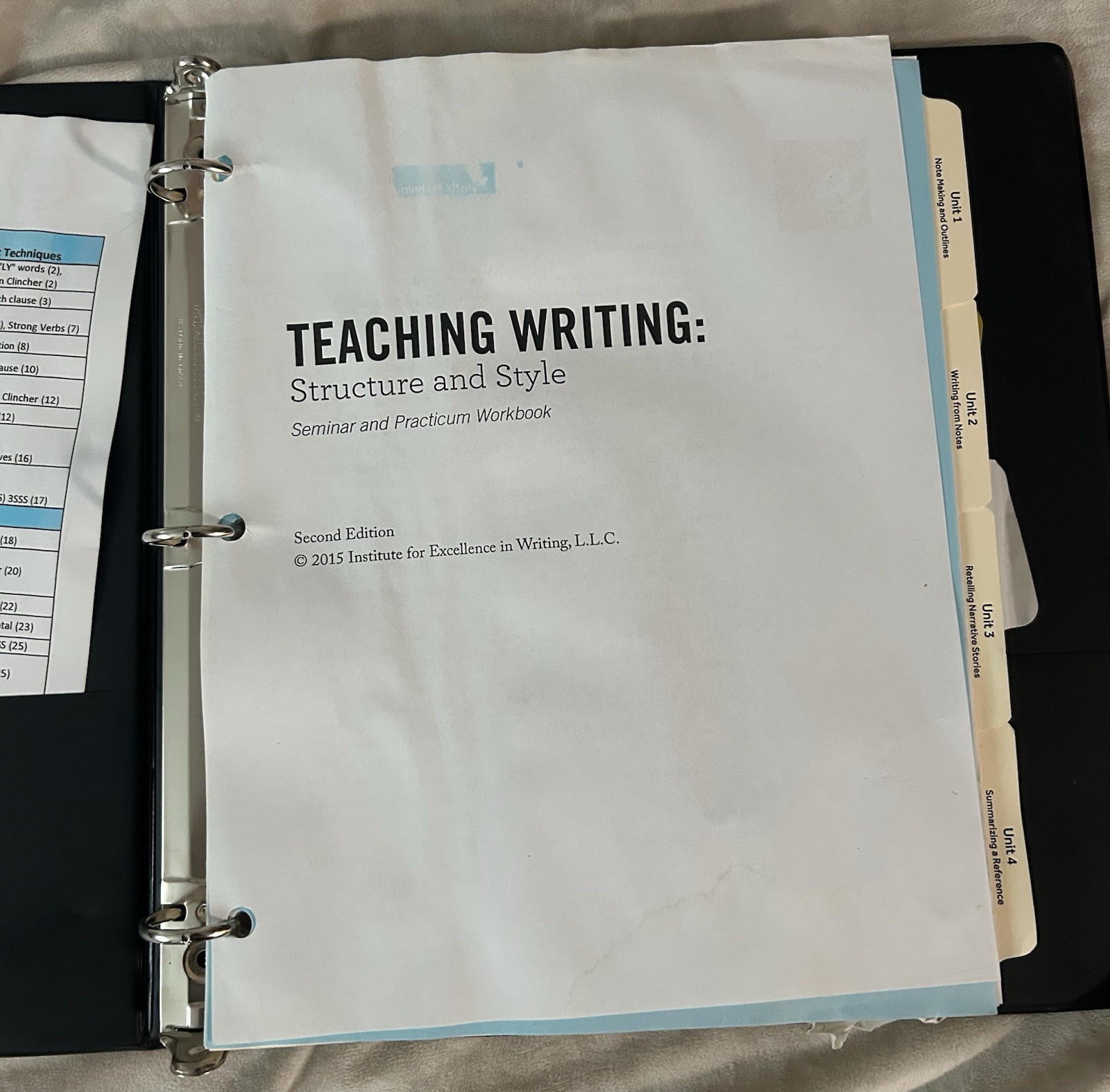 IEW Teaching Writing: Structure & Style 2nd Ed Ringbound Workbook
