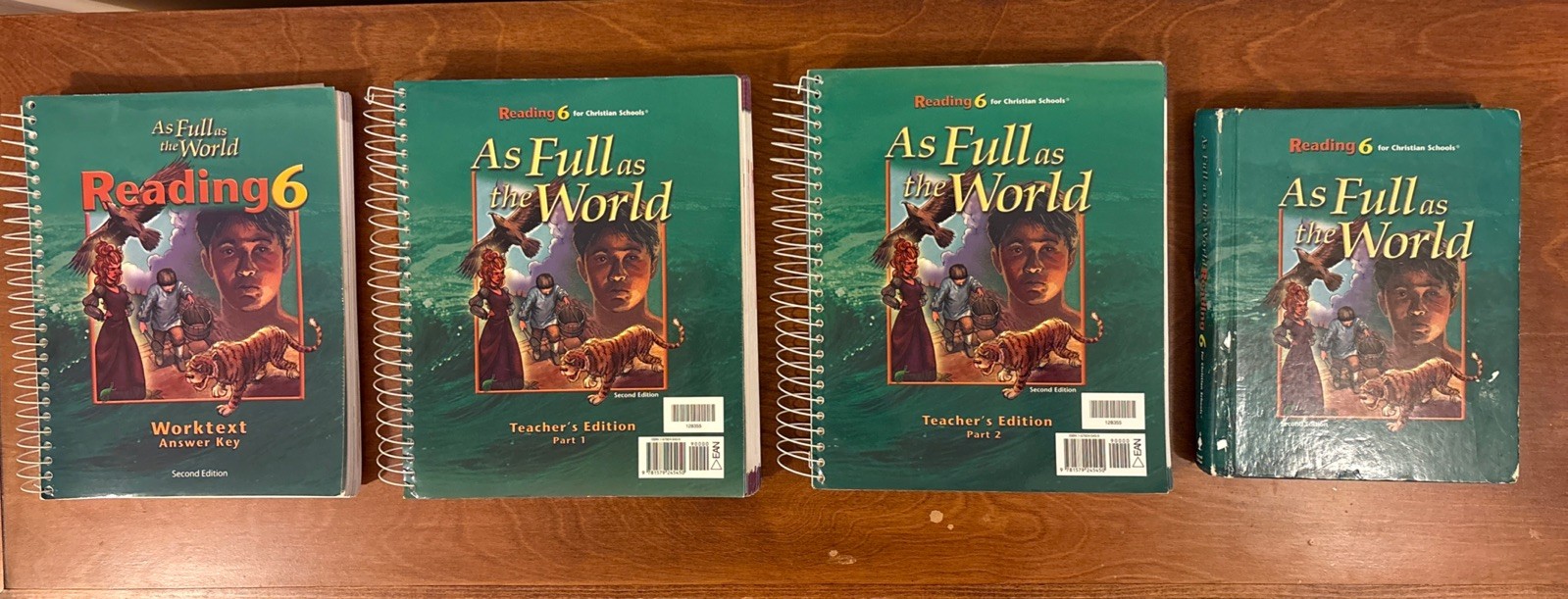 BJU Bob Jones 6th grade READING 6 Second Edition As Full As The World Set