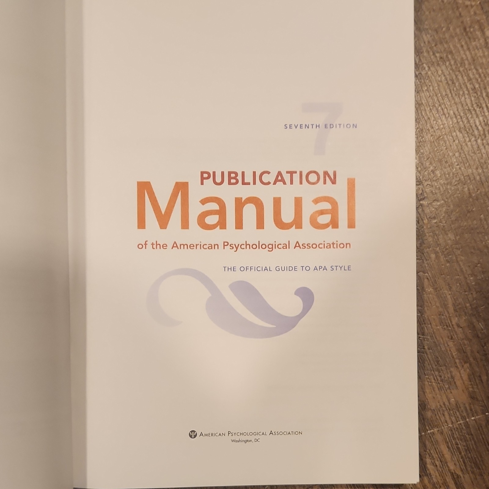 Publication Manual by American Psychological Association, 7th Edition, Trade PB