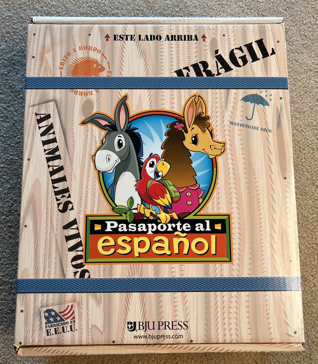 BJU Press Pasaporte al Español Elementary Spanish Kit A 228320 Steos 1, 2, 3