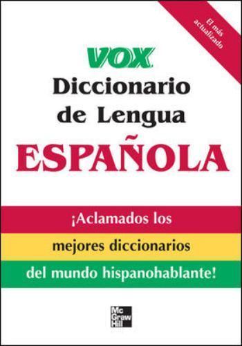 Vox Diccionario de Lengua Española; VOX Dictionar- paperback, 9780071549837, Vox